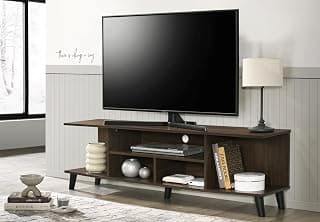 DeckUp Melia Engineered Wood TV Unit (Walnut, Matte Finish)