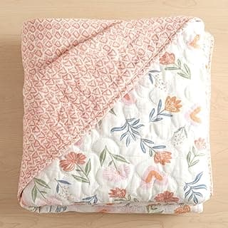 Dohar Single | Double Bed 100% Cotton Blankets for Summer 90x100inch, 150GSM Ac Comforter and Cooling for Summer Classic Printed Design Quilt Ideal for Gifting (Pink, Single)