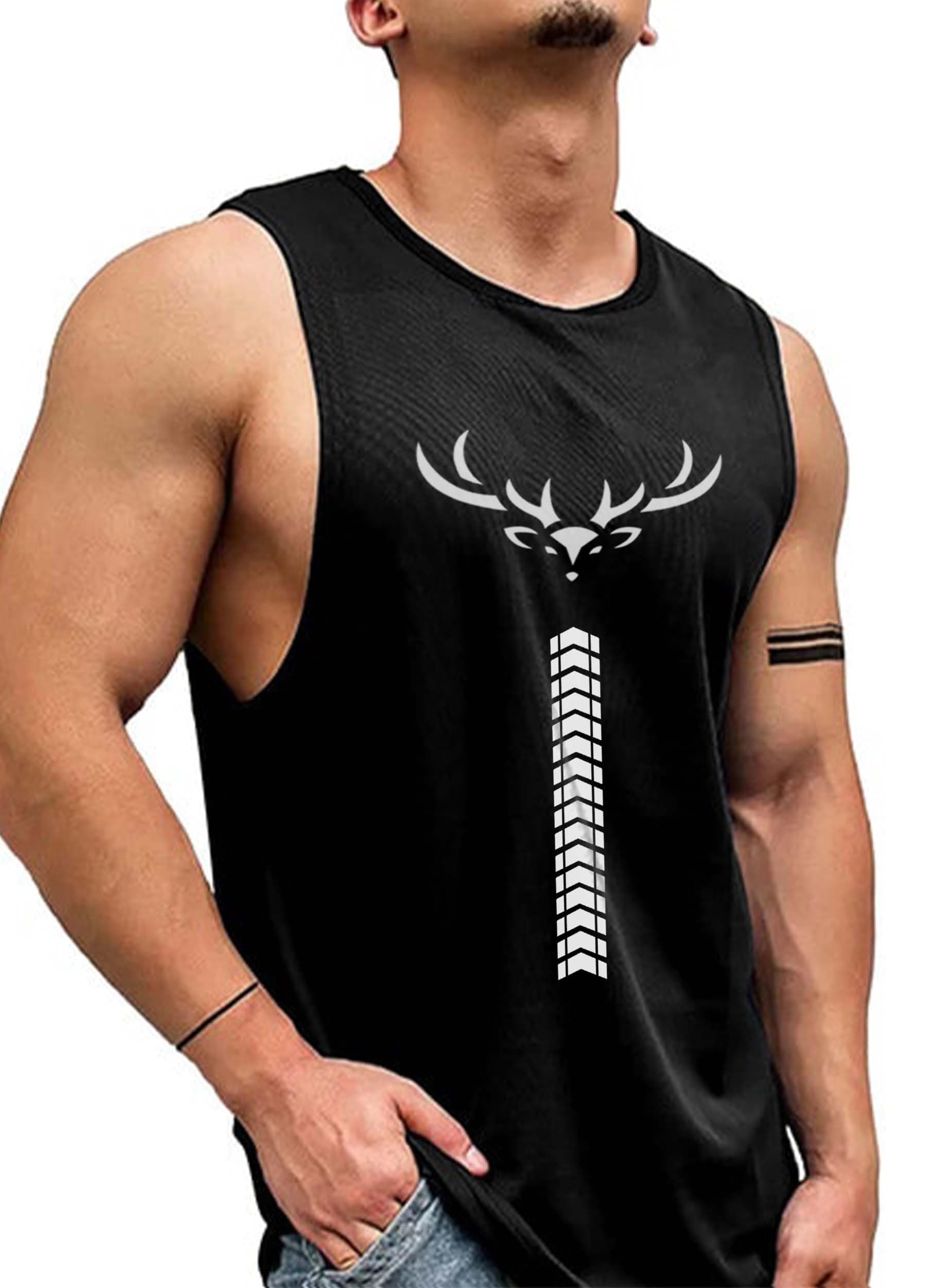 AUSK Vest for Men || Gym Sports Men Tshirt || Summer wear Regular Fit T-Shirt for Men