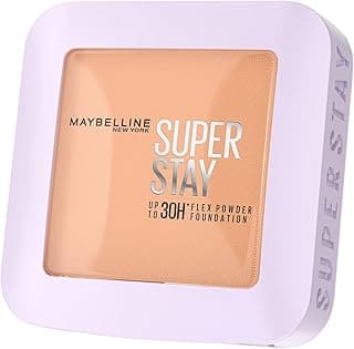 Maybelline New York Super Stay Flex Powder Foundation Compact, 220, Full Coverage, 30H Full Coverage, Perfect for Oily Skin, Waterproof & Sweatproof, 9g