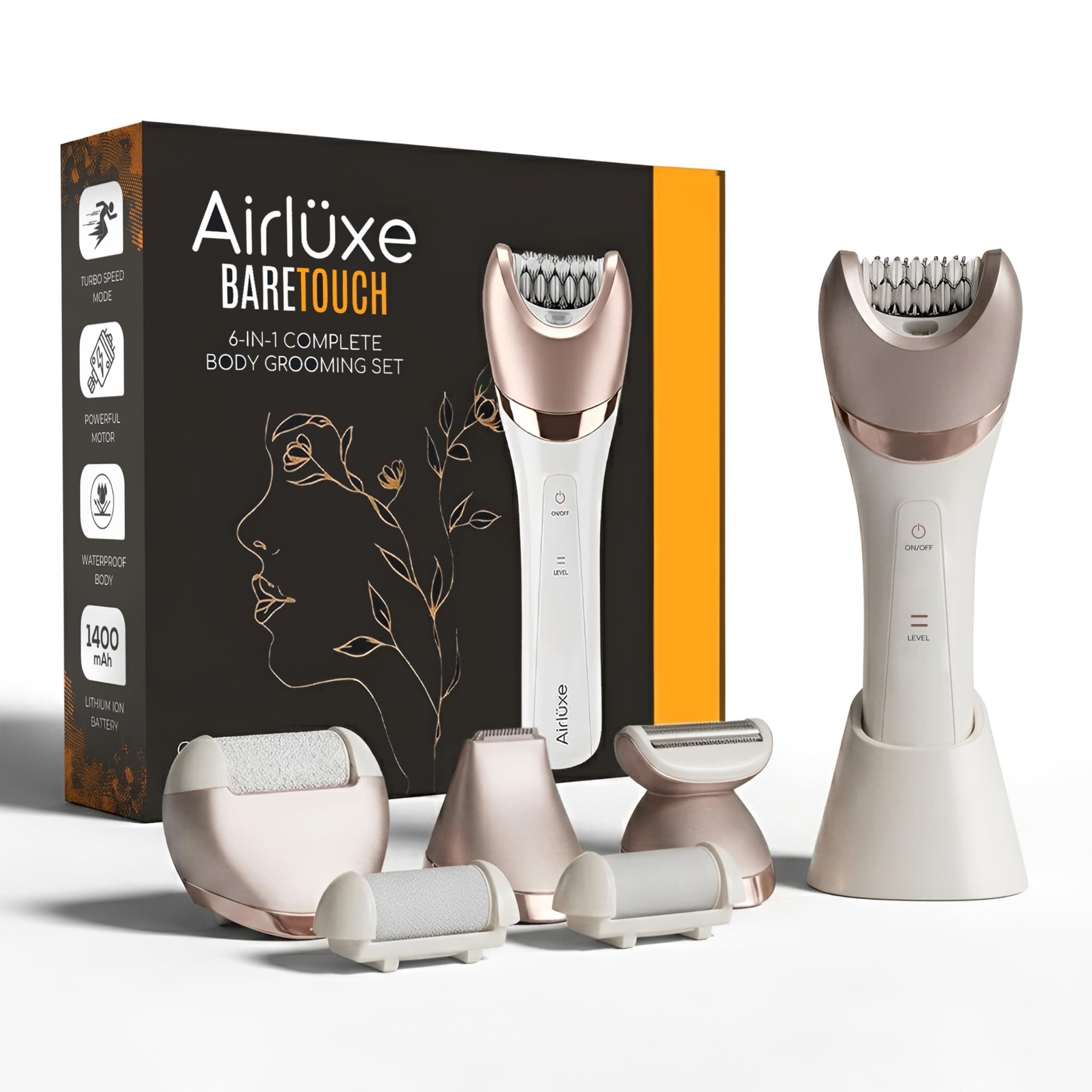 6-in-1 Women Grooming Kit | Body Trimmer, Epilator & Bikini Trimmer for Women | Shaver | Callus Remover | Waterproof | 120-Min Runtime | Ladies Trimmer for Private Parts