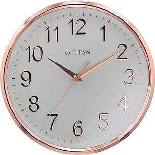 Titan Titan Silent Sweep Battery Powered Grey Round Dial Unisex Analog Display Wall Clock|Wall Clock with Silent Sweep Technology - 30 cm x 30 cm (Medium) - NTW0001PA02A