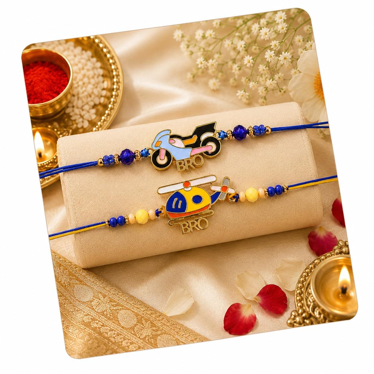 TIED RIBBONS Rakhi for Kids - Pack of 2 Bracelet Rakhis for Kids Brother