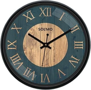 Amazon Brand - Solimo 12-inch Plastic Wall Clock (Black Frame)