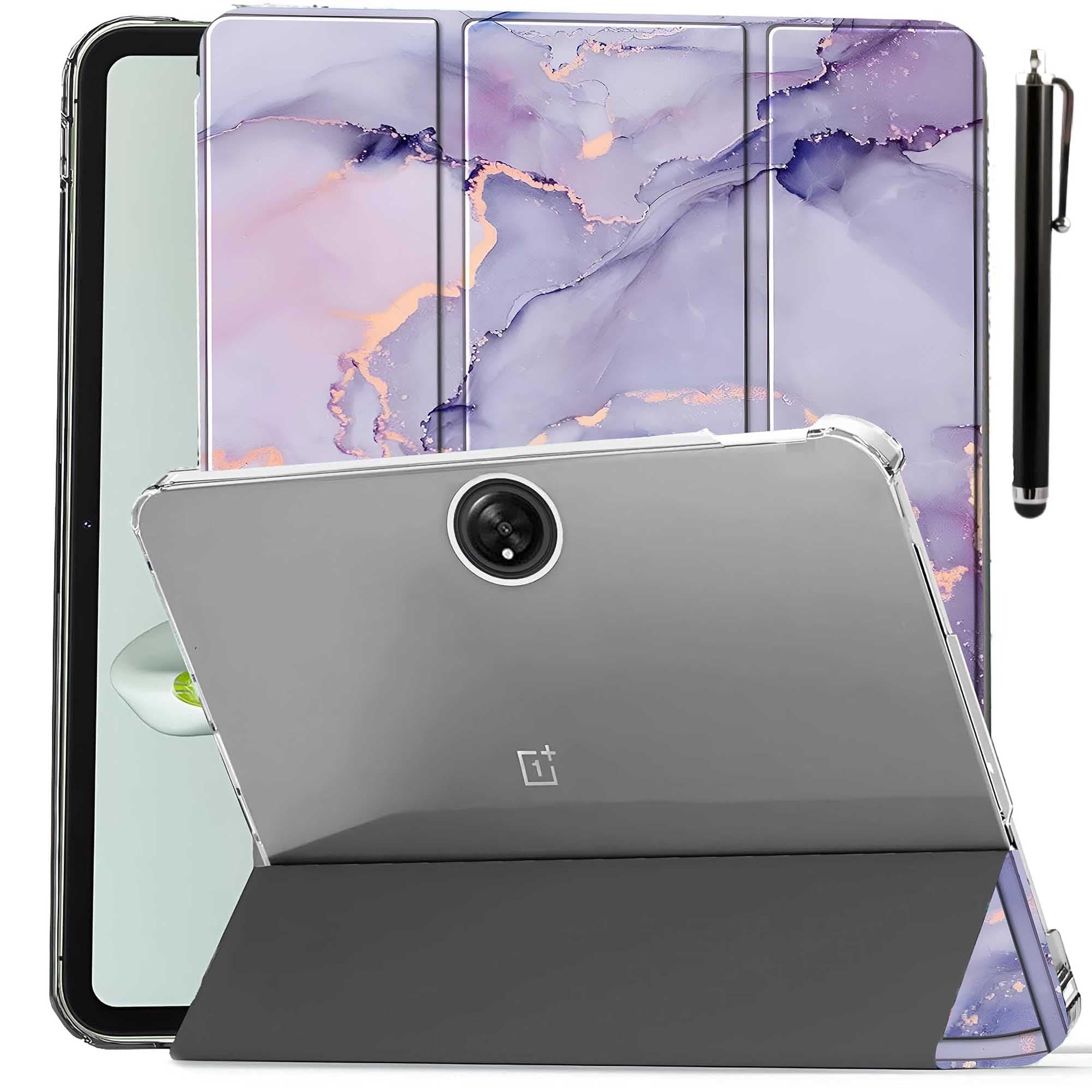ProElite Cover for OnePlus Pad Go 11.35 inch Case Cover, Transparent Flip Case Cover for OnePlus Pad Go 11.35 inch 2023 with Stylus, Support Auto Sleep Wake, Marble Purple