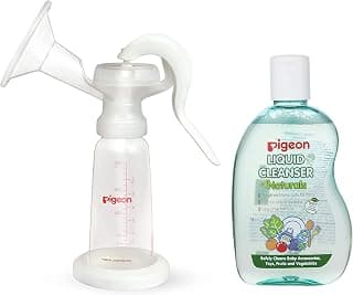 Pigeon Manual Breast Pump Essential & Pigeon Liquid Cleanser Bottle, 200 ml