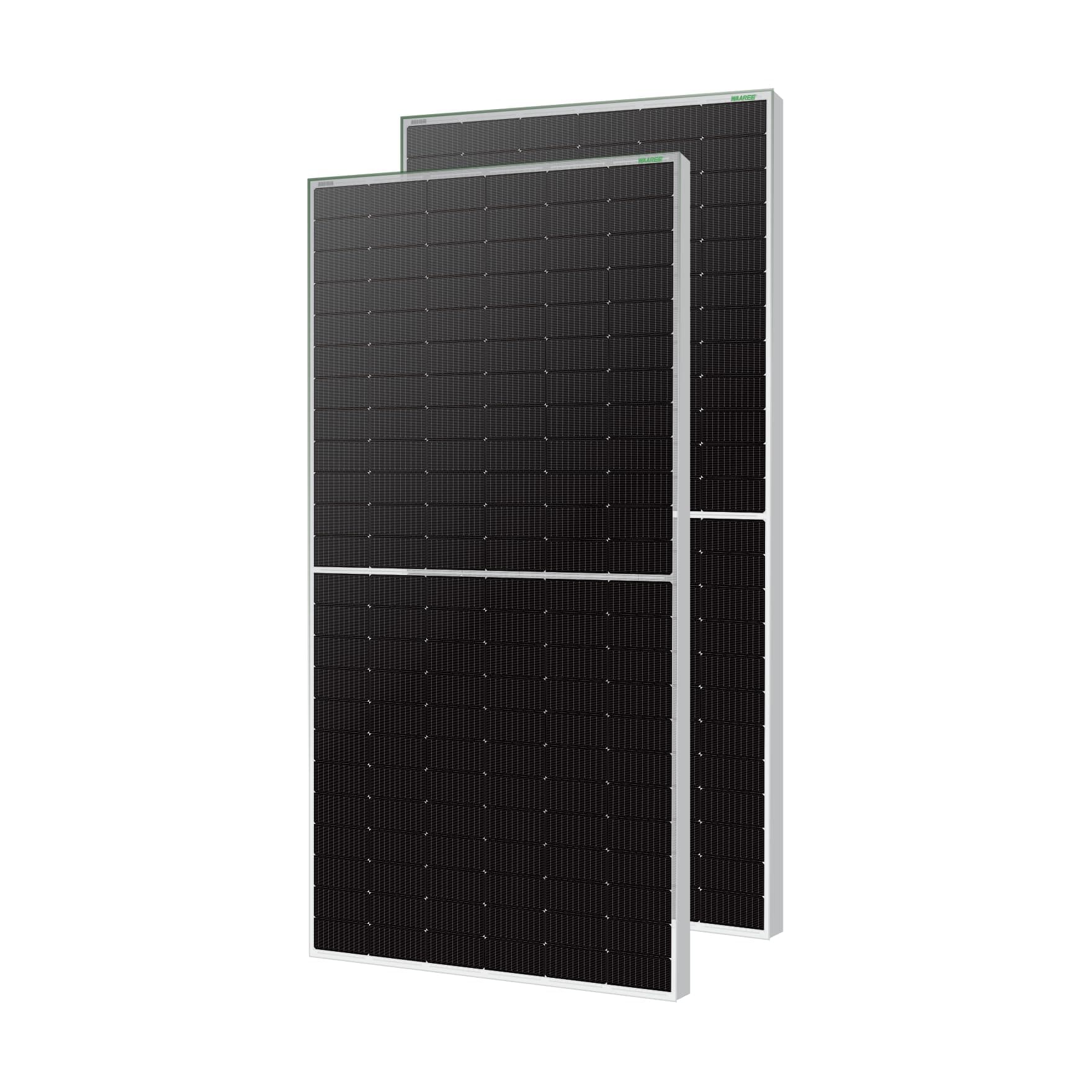 WAAREE N-Type 580 Watt TOPCon Bifacial Solar Panel – High-Efficiency Mono PERC Half-Cut Technology | BIS & IEC Certified | Framed Dual Glass Bifacial |30 Years Output Warranty | Pack of 2 | 1160 WATT
