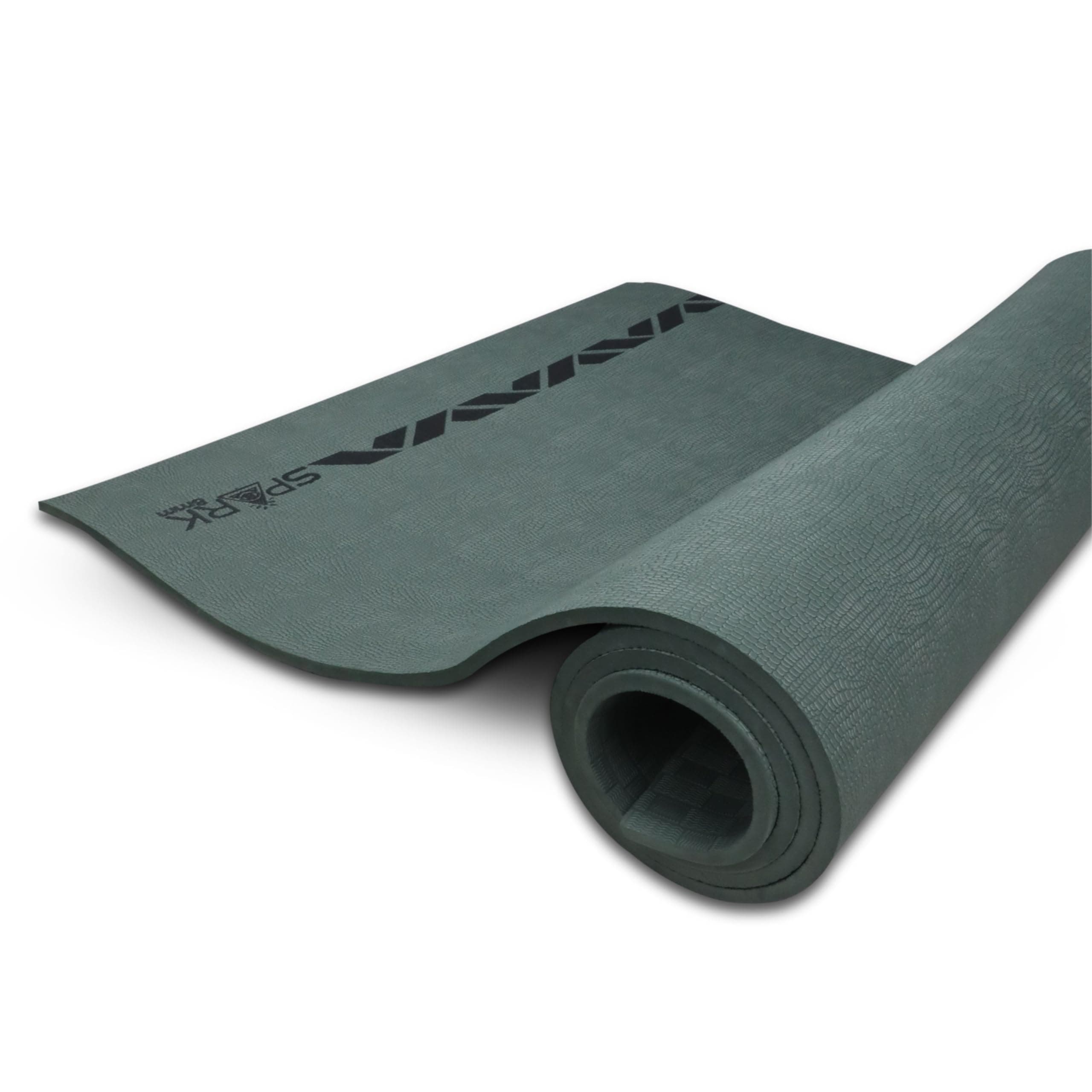 Nivia Spark EVA Yoga Mat for Men & Women, 8 mm with Carry strap, Anti Skid, Exercise Mat for Home Workout, Foldable yoga mat, For Gym Exercise/Fitness (Bottle Green)