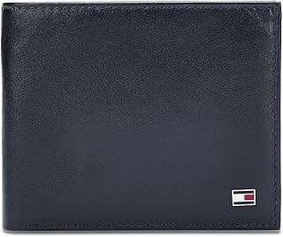 Tommy Hilfiger Men's Global Coin Wallet Elkhom - Navy | 1 Coin Pocket | 2 Compartments | 4 Cards Slots | Stylish Men's Leather Wallet
