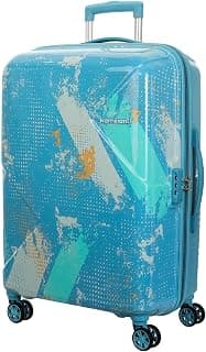 American Tourister Kamiliant by American Tourister ATHER|Printed Check-in Trolley Bag Large Size (79 cms) for Travel| Hard Case Polypropylene (PP) Suitcase|360° 8-Wheel Spinner Luggage Trolley|Combination Lock|Sea Blue