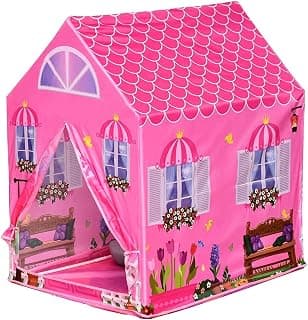 Doll House Tent for Kids - Extremely Light Weight, Water Proof theme tent house- for 3 to 15 Years Kids (Doll House) (Pink)