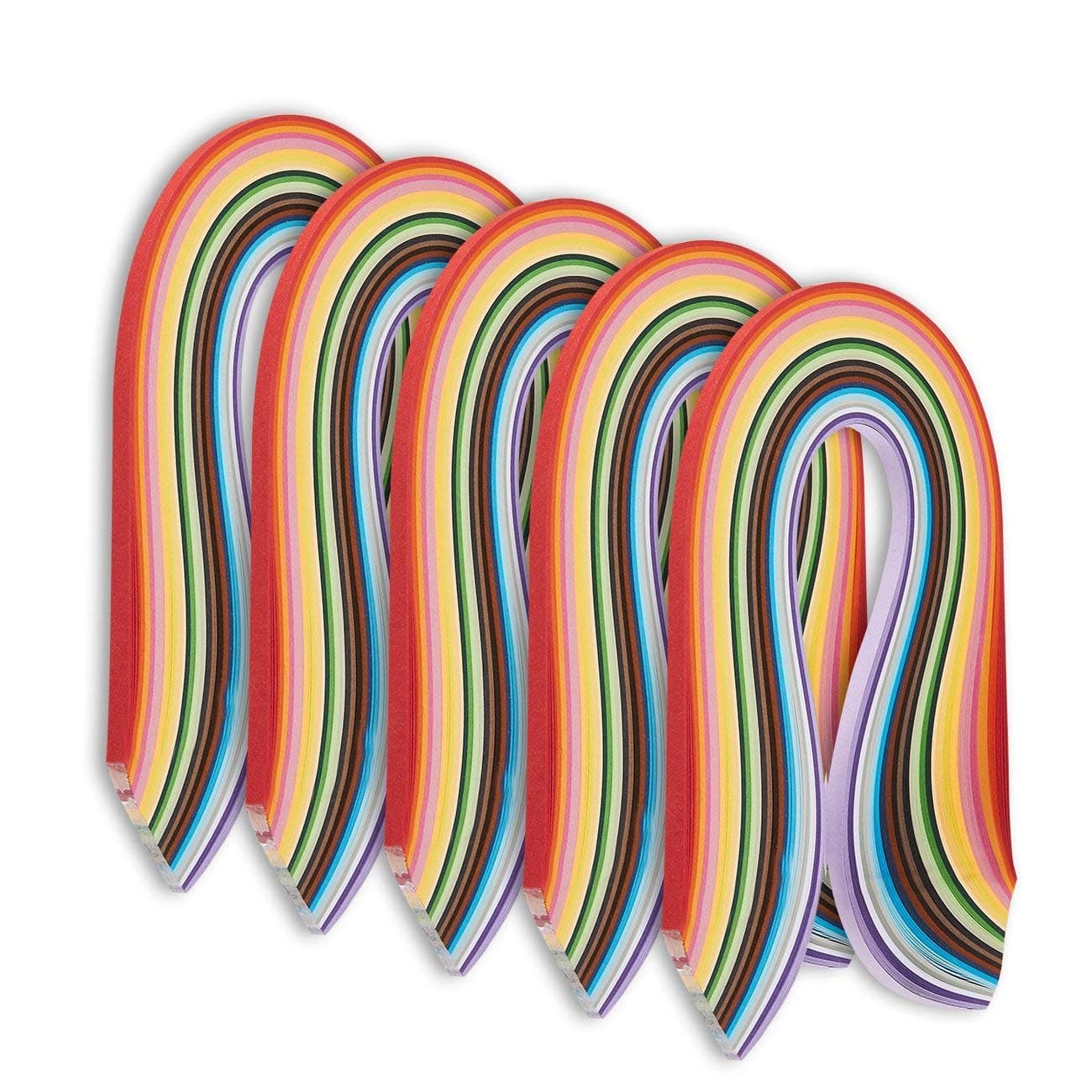 craftwings Quilling Paper Strips - 1000 Pieces, 5mm Width, Multicolor Assorted Colors with Free Quilling Needle for DIY Crafts