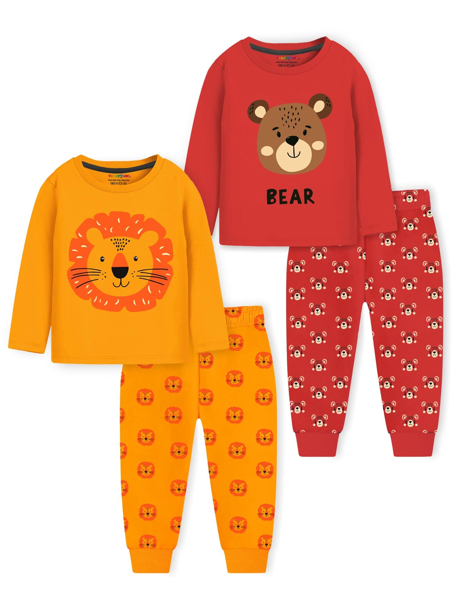 Trampoline Boys & Girls Pack of 2 Printed Night Suits