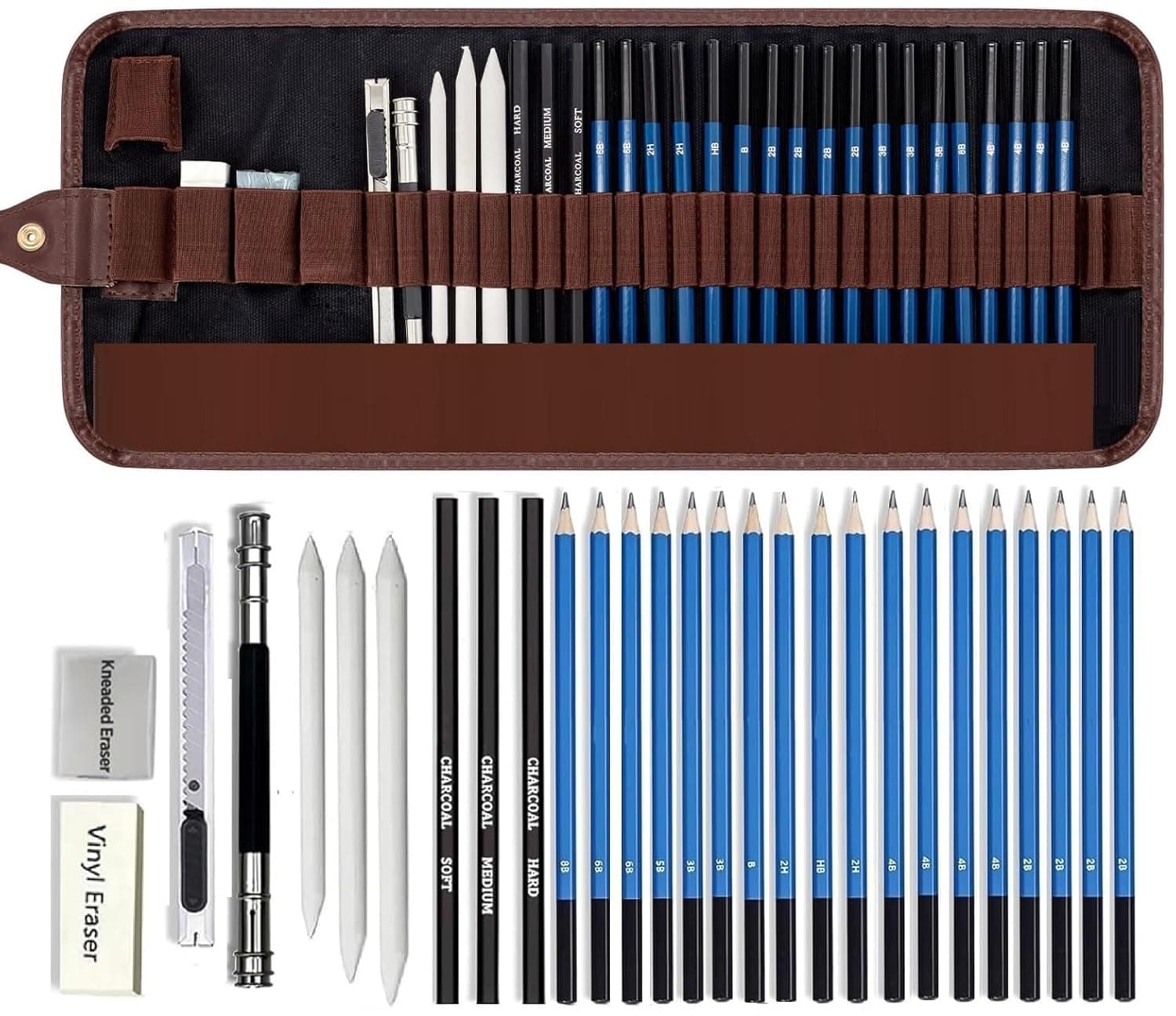 Wynhard Sketch Drawing Pencil Set Drawing Sketching Pencil Kit 29 Pcs Shading Pencils Set Drawing Pencil Set for Artists Pencil Shading Drawing Sketch Artist Kit Sketching Kit for Artist