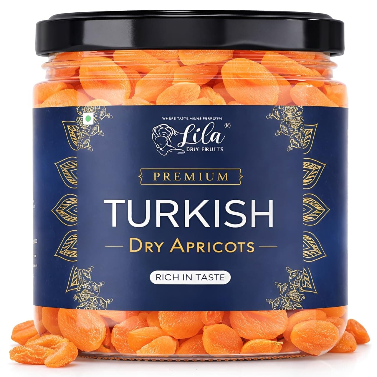 LILA DRY FRUITS Turkish Apricots 500 Grams | Naturally Dried Apricot Khubani Soft & Delicious Khurmani | Ideal for Cooking, Baking and Snacking | Premium Exotic Dry Fruit Perfect for Giftings