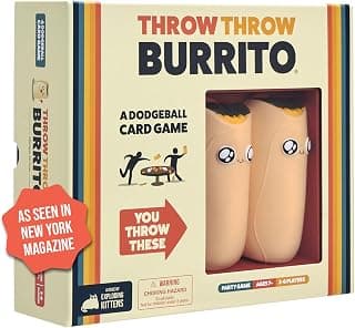Exploding Kittens HOTFUN Throw Throw Burrito By Exploding Kittens-A Dodge Ball Card Game-Family-Friendly Party Games For Adults|Teens & Kids|Pack of 1