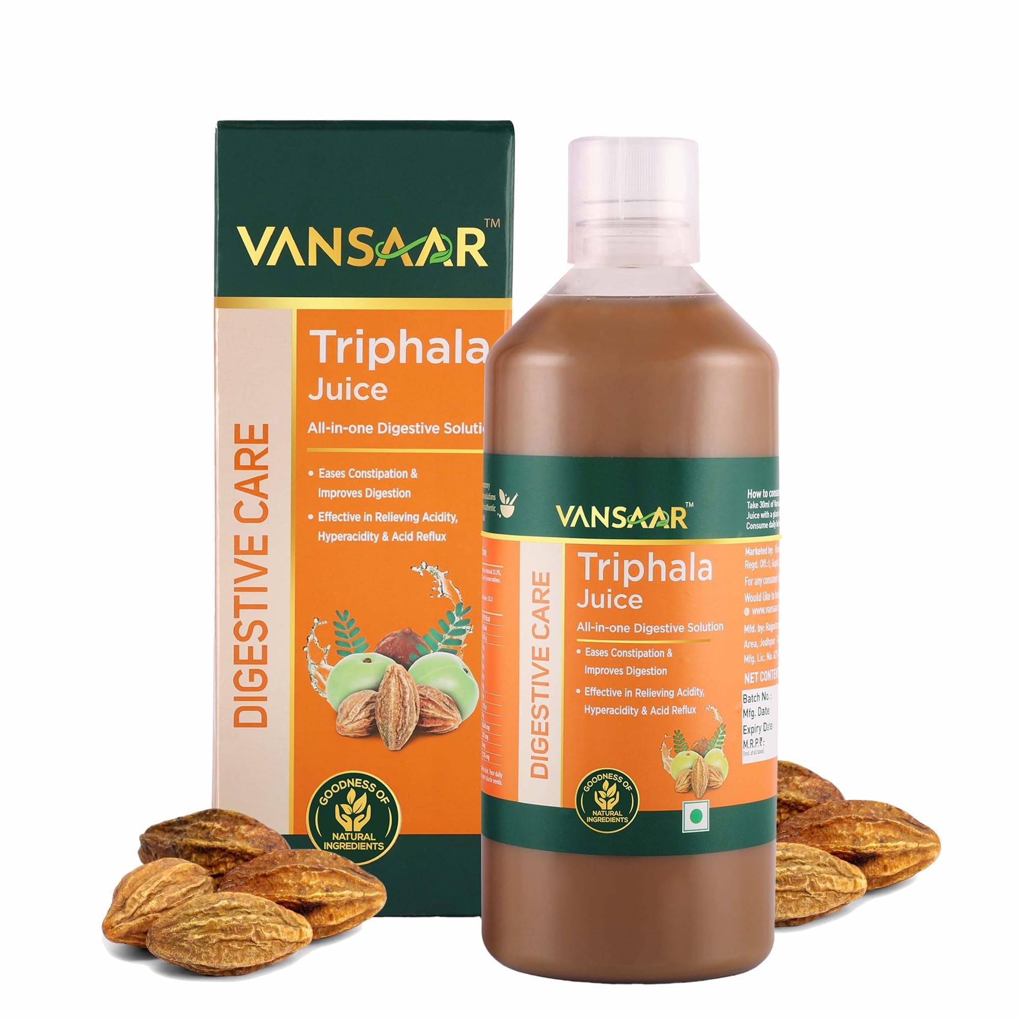 Triphala Juice - 1L | All-in-one Digestive Care Solution | Long term constipation, digestive problem relief supplement | Improves Gut Health | 100% Ayurvedic Formula