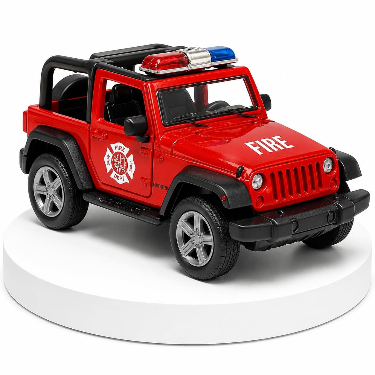 Diecast Toy Car for kids 1:36 Scale Model Metal Pull Back Sports Car Boys | 1:32 Scale, Die-Cast Metal, Pull Back Action, Fire Rescue Vehicle, Opening Doors, Mini Emergency Fire Truck Model, Fire Thar