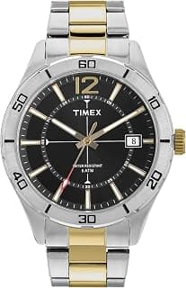 TIMEX Analog Watch for Men Available in Black, Champagne Dial & Multicolor Stainless Steel Bracelet Band - Water Resistant Wrist Watches