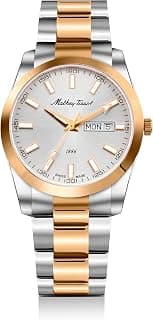 Mathey-Tissot Swiss Made Mathy I Day-Date Quatrz White Dial Analog Watch for Men - H453RI