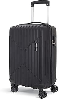 Kamiliant by American Tourister Savvy | Cabin Trolley Bag Small Size (55 cms) for Travel| Hard Case Polypropylene (PP) Suitcase | 360° 8-Wheel Luggage Trolley | Combination Lock | Black