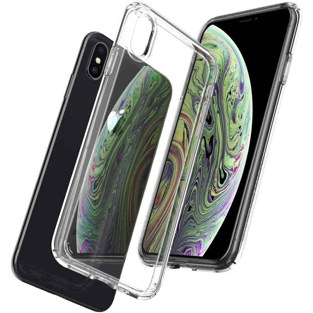 Spigen Ultra Hybrid Back Cover Case for iPhone Xs/X, Clear Transparent, Durable Hybrid Structure - Polycarbonate + TPU | Crystal Clear