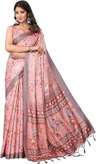 Priyashi Women's Art Silk Cotton Blend Printed Bollywood Saree With Blouse