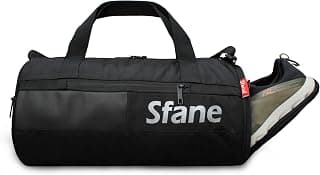 Sfane Gym Bags for Men with Separate Shoe Compartment Sports Gym Bags for Women Unisex Duffle Bags for Gym for Carry & Travel Adjustable Duffel Bags Sports Bag - Black