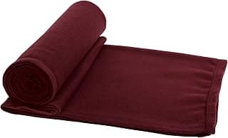 AAZEEM Polyester Single Bed Super Lite Blanket, Maroon