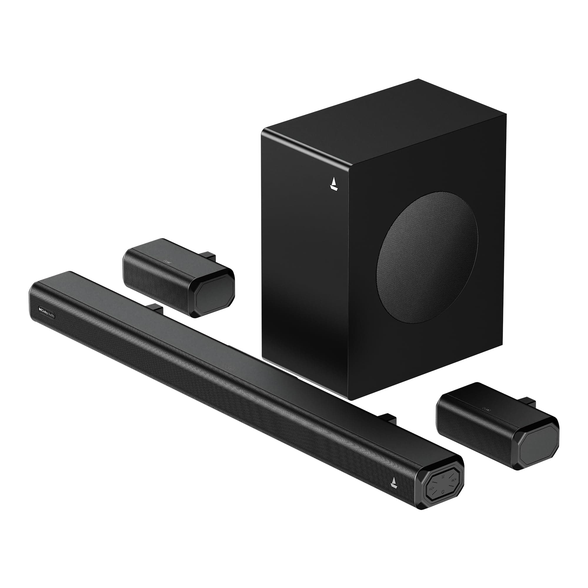 Boat Aavante Prime 5.1 5000D, Cinematic Dolby Audio, 500W Signature Sound, 5.1-CH, Multiple Ports, EQ Modes & Remote, Bluetooth Sound bar, Home Theatre Soundbar Speaker (Premium Black)