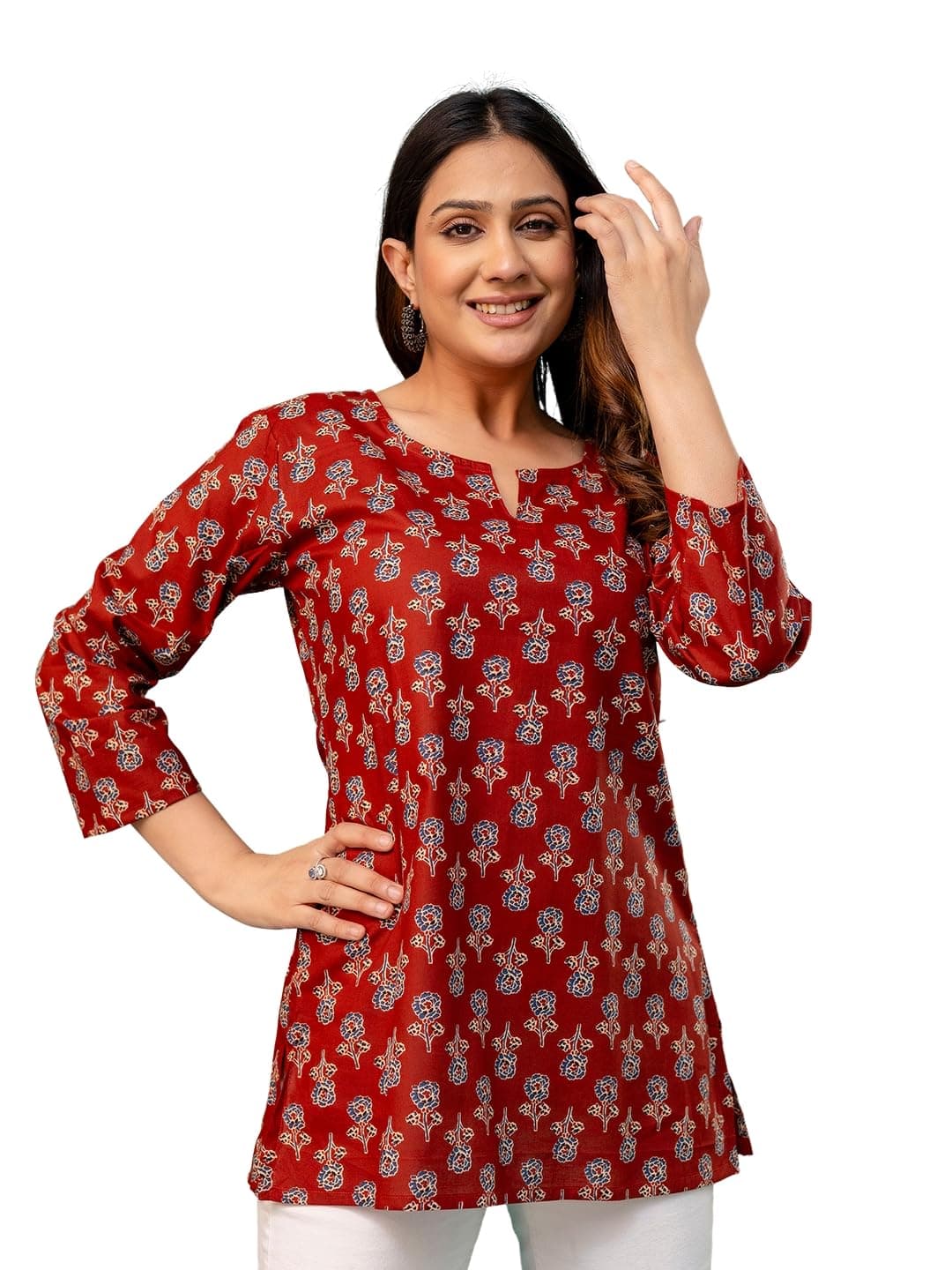 feranoid Elegant Printed top – Soft Cotton, Everyday Style, Sizes (S–XXL)