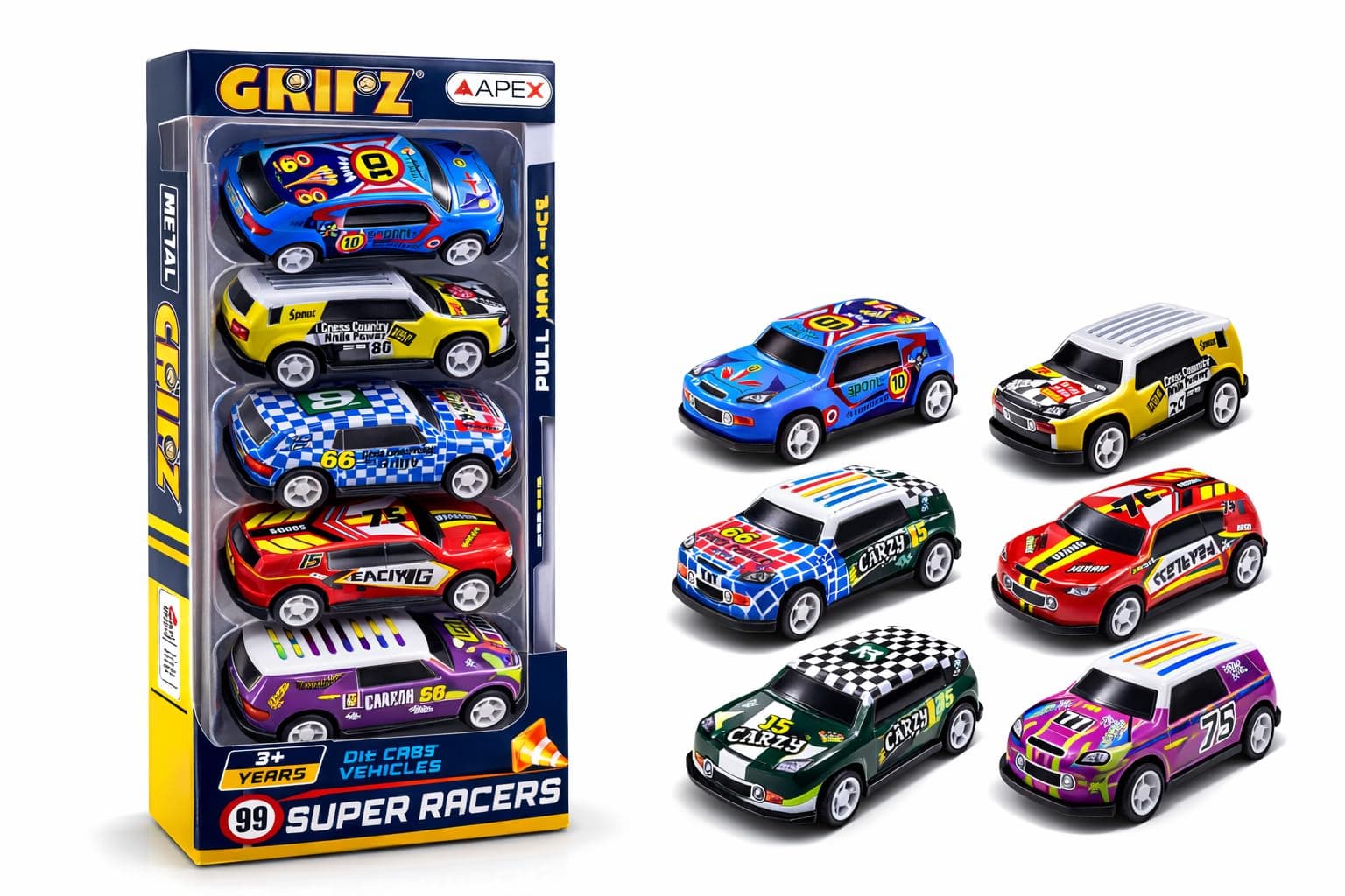 Chhoti Duniya McQueen Die Cast Car Toy | Metal Body Pull Back Vehicle | Collectible Mini Car for Kids (Mini Sports Pack of 6)