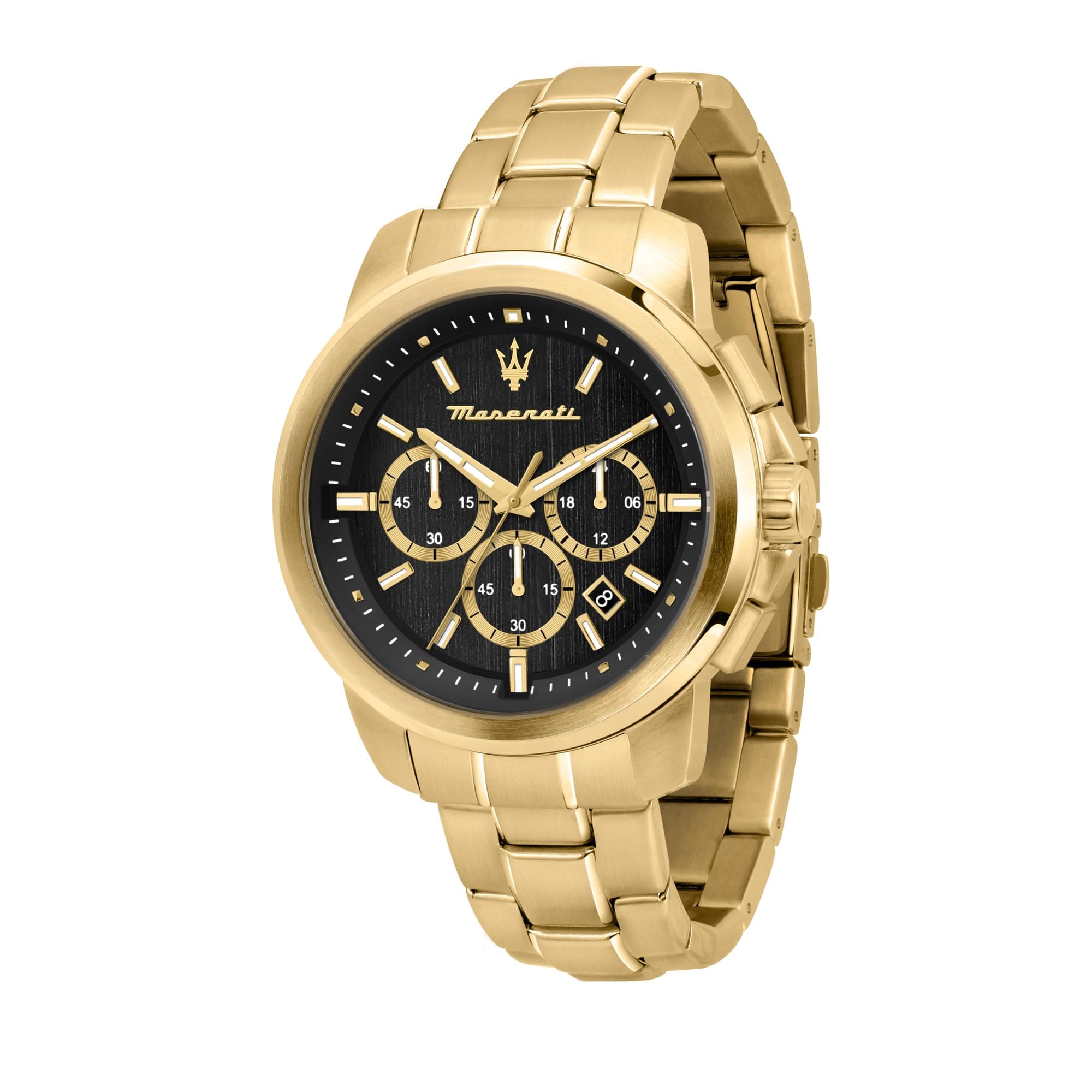 Maserati Lifestyle Men's Luxury Watch, Stainless Steel Case, Quartz Movement, Stainless Steel Strap, 50M Water Resistant Timepiece, Black Dial, 2 Years Warranty - R8873621013