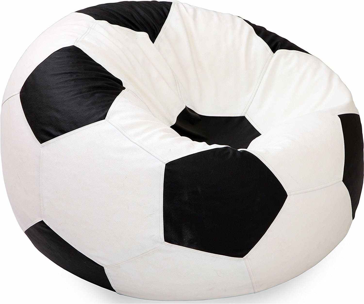 caddyFull Large Football Bean Bag Without Beans (White and Black)
