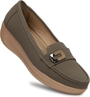 AROOM Extra Soft Flexible Memory Foam Women's Shoes for Walking | Comfortable and Fashionable Casual Loafer Shoes for Daily Use for Girls | Gym Training, Casual, Sports, Slipon, Lightweight, Lace up, Atheletics, Runing Sneaker For Women Ladies and Girls | Daily Use Comfortable Ultra Cushioned Shock Absorbing Footpad | Light Weight Anti Skid Sole Loafers