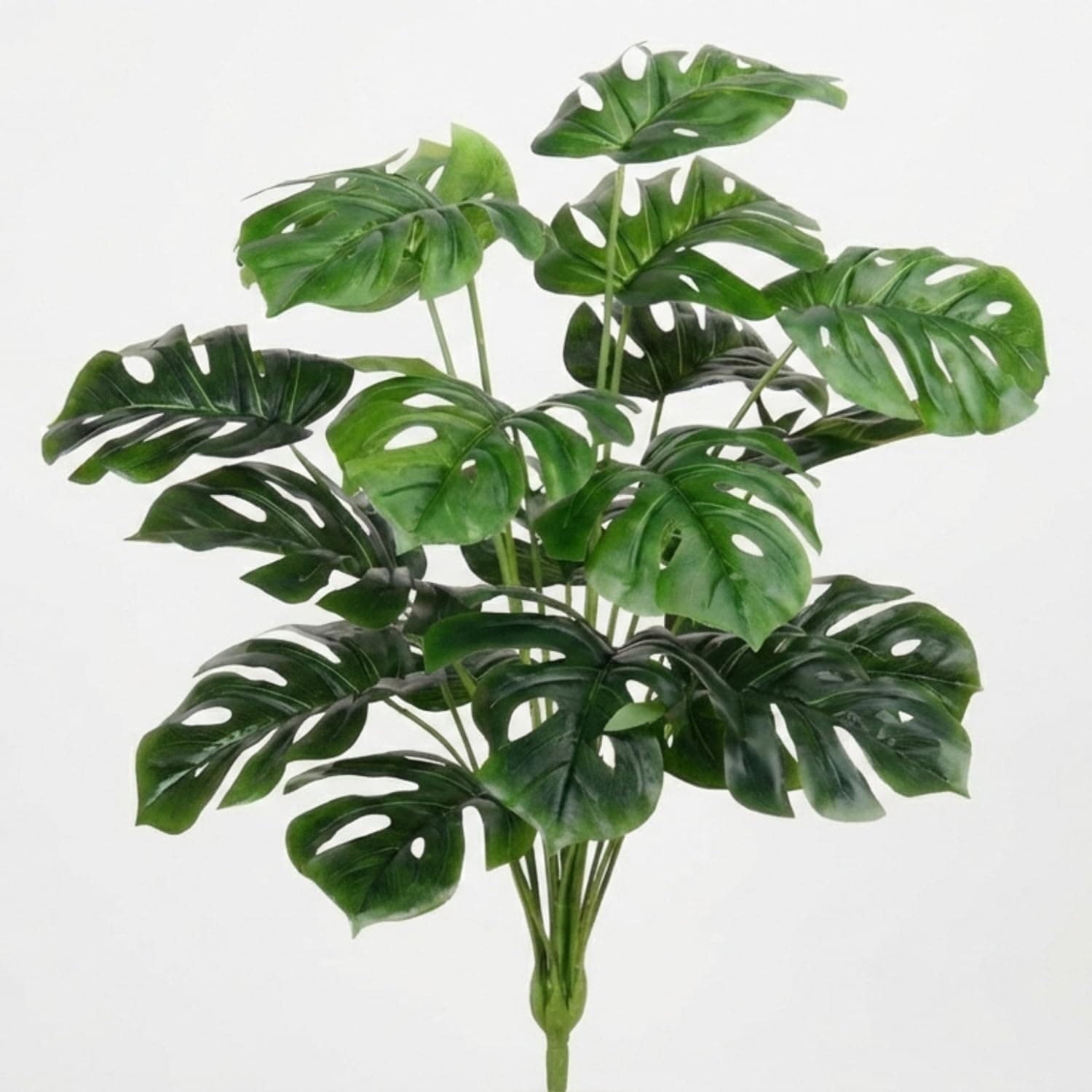 Dekorly Plastic Fake Plants Artificial Floor Plants Large Tropical Palm Tree Tall Monstera Plant in Pot Faux Plants for Indoor Outdoor Home (Monstera | Without Pot, Pack of One), Green