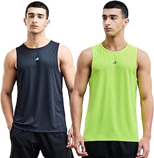 Boldfit Men's Polyester Regular Fit Vest - Multipurpose Sando for Gym, Running, Outdoor - Sleeveless Undershirt, Round Neck Baniyan - Quick Drying, Breathable