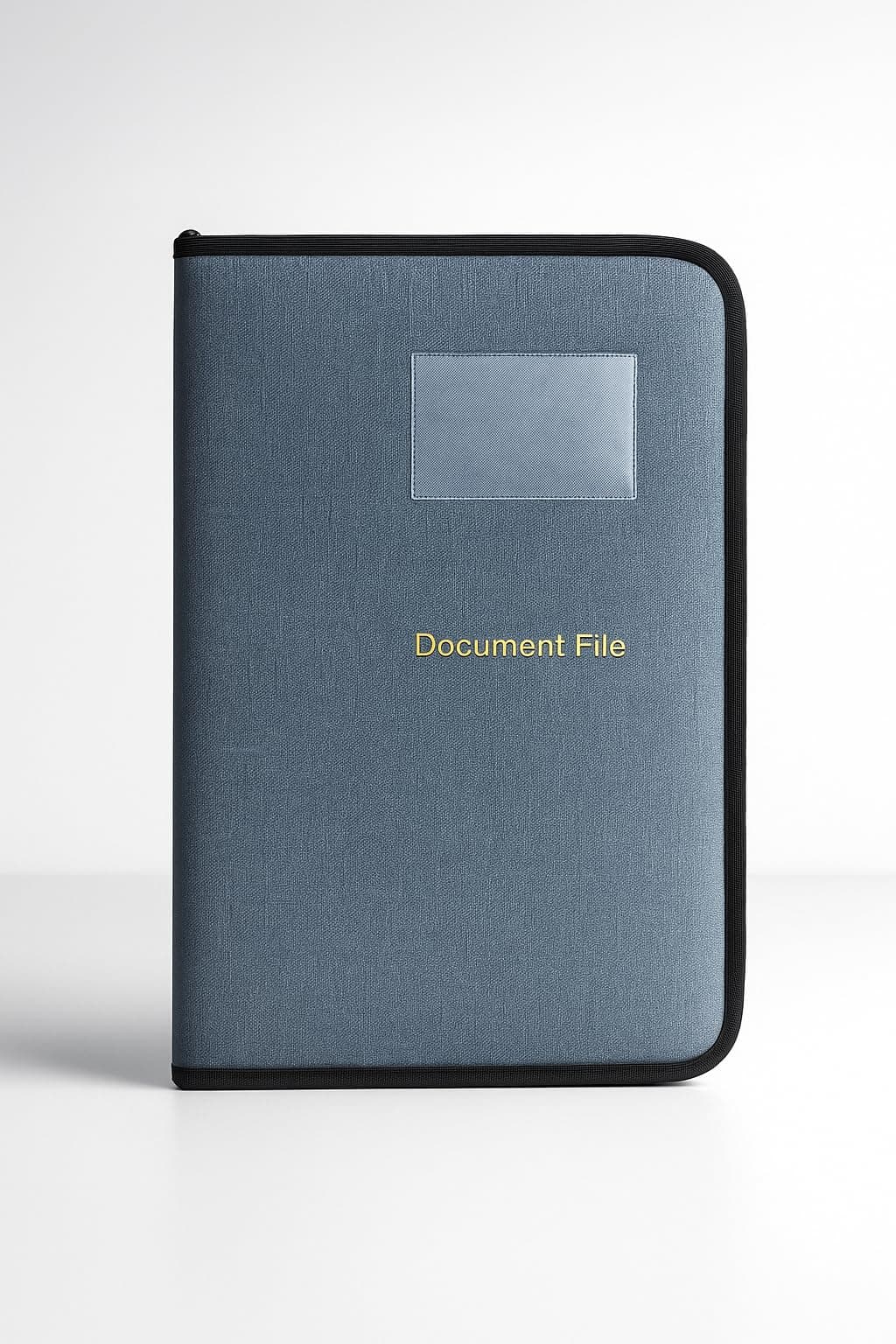 XUUG Professional Portfolio File Folder | Document Holder with 20 Leafs Unique PU Leather File for Home & Office Document File Folder with 20 Leafs for Men & Women (Black Jeans Pattern)