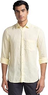 Colorplus Tailored Fit Medium Yellow Formal Shirt for Men
