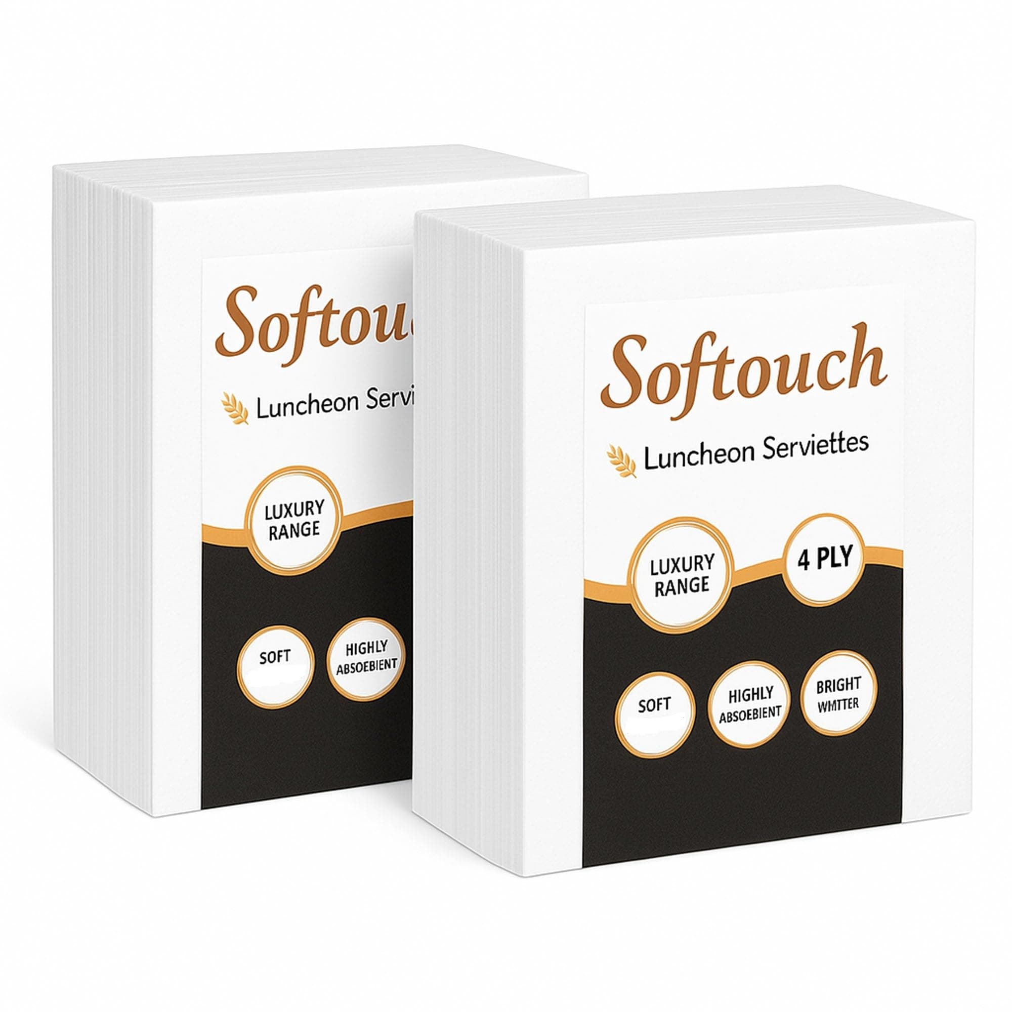 SofTouch 4 Ply tissue paper Napkin 40x40 cm 50 Pcs each-Set of 2