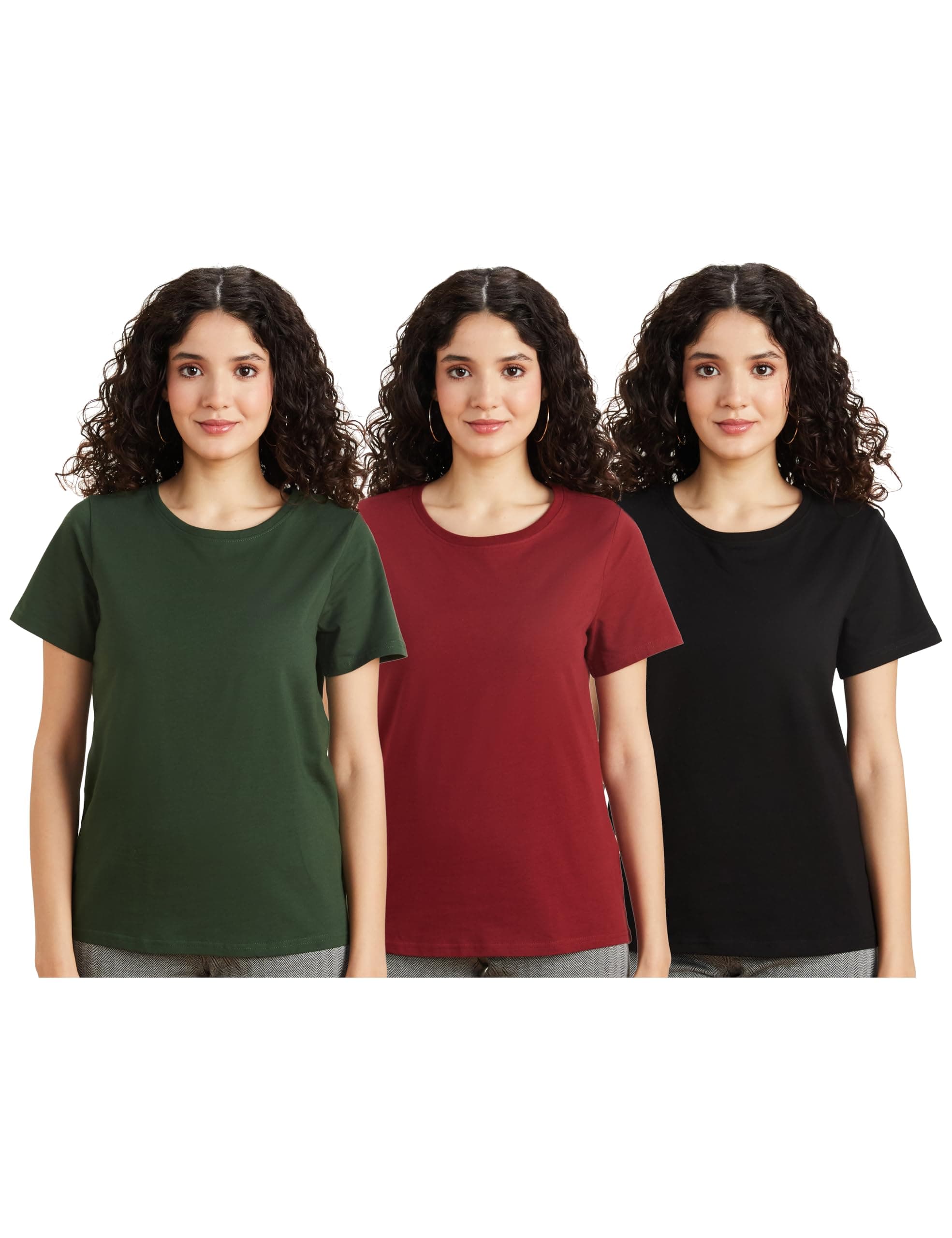Amazon Brand - Symbol Women's Cotton Stretch Regular Fit Round Neck Sleeveless T-Shirt (Available in Plus Sizes)