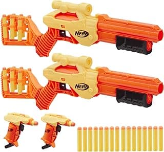 Nerf Alpha Strike Lynx SD-1 and Stinger SD-1 Multi-Pack,Includes 4 Blasters and 26 Official Nerf Elite Darts,for Kids, Teens, Adults, (E7579EU4)