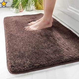 HOWNICE Bathroom, Door Mat, Floor, Bath Mat, Carpet | Non Slip mat for Bathroom Cushion, Super Absorbent Soft Carpet, Quick Dry Dirt Barrier for Home, Office,Color (Bathroom/Bedroom Mat Brown)