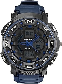 Fastrack Fastrack Quartz Analog Digital Black Dial Blue Plastic Strap Unisex Watch - NT38076PP05W