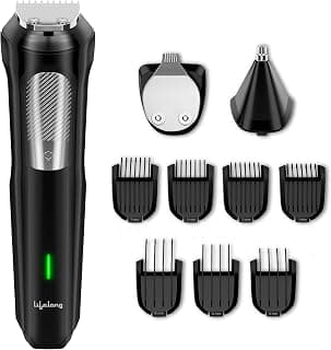 Lifelong Trimmer for Men All in One|Trimmer Men Beard| Full Body Groomer for Man, Grooming Kit for Hair, Nose, Ear, Private Parts|Shaving Machine with 7Combs, 1.5Hr TypeC, 2HrRuntime, 9000RPM