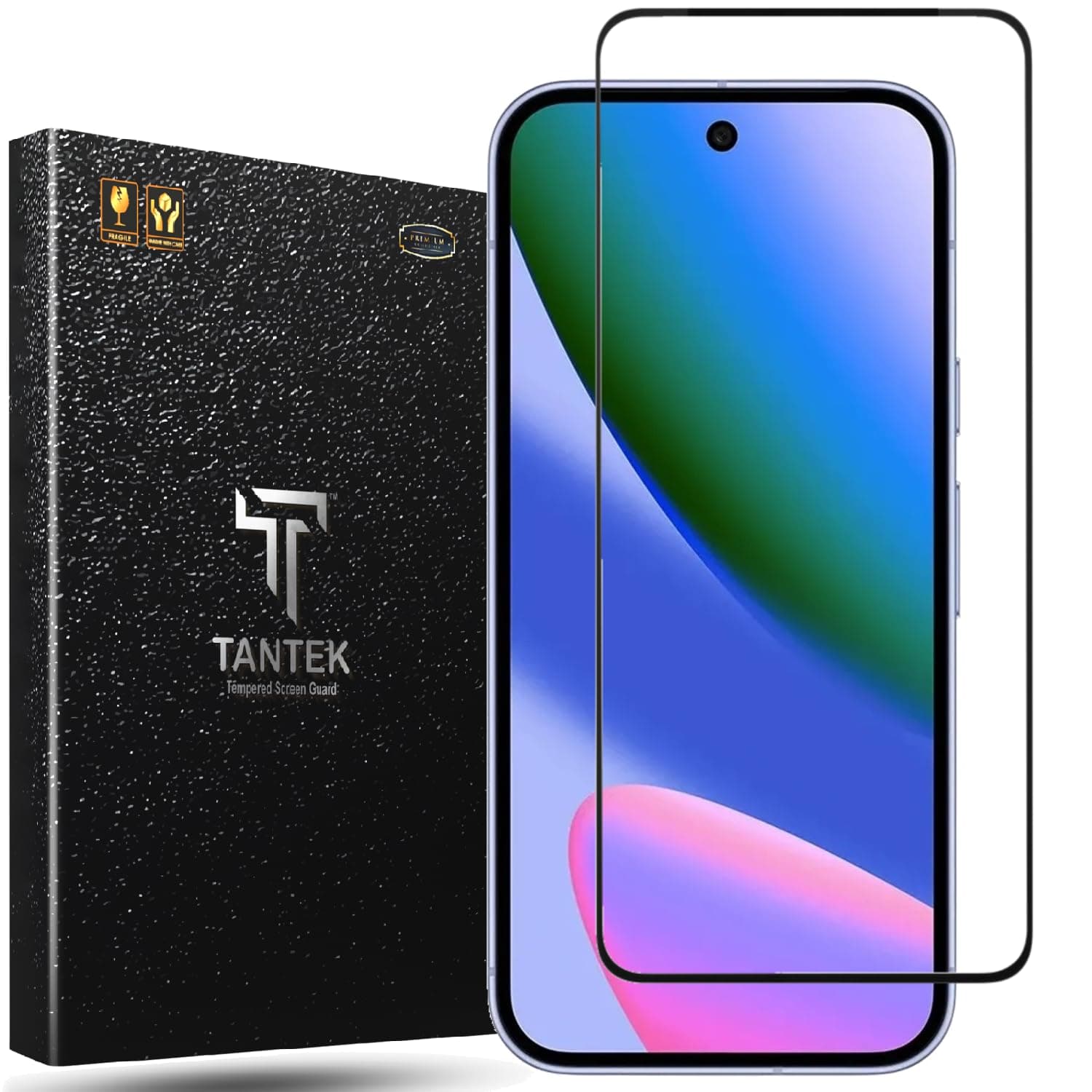 TANTEK TitanGuard Tempered Glass Screen Protector Guard for Google Pixel 10 / Pixel 10 Pro/Pixel 9 / Pixel 9 Pro - 9H Hardness, Military Grade, Anti-Static, Easy Installation Kit - 1 PACK