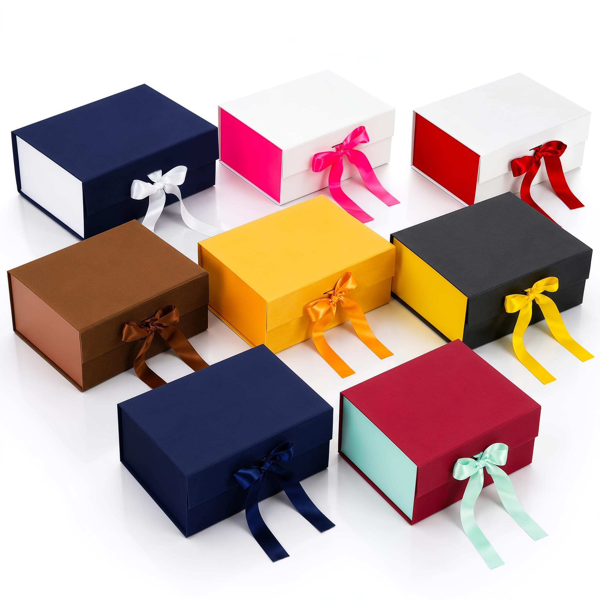 RBS® - Premium Assorted Gift Box with Ribbon (1 Pack) Empty Gift Packing Box Selected Randomly Holds Upto 5kg Colorful Gift Box for Birthday, Wedding, Anniversary, Return Gift, Hamper Packaging
