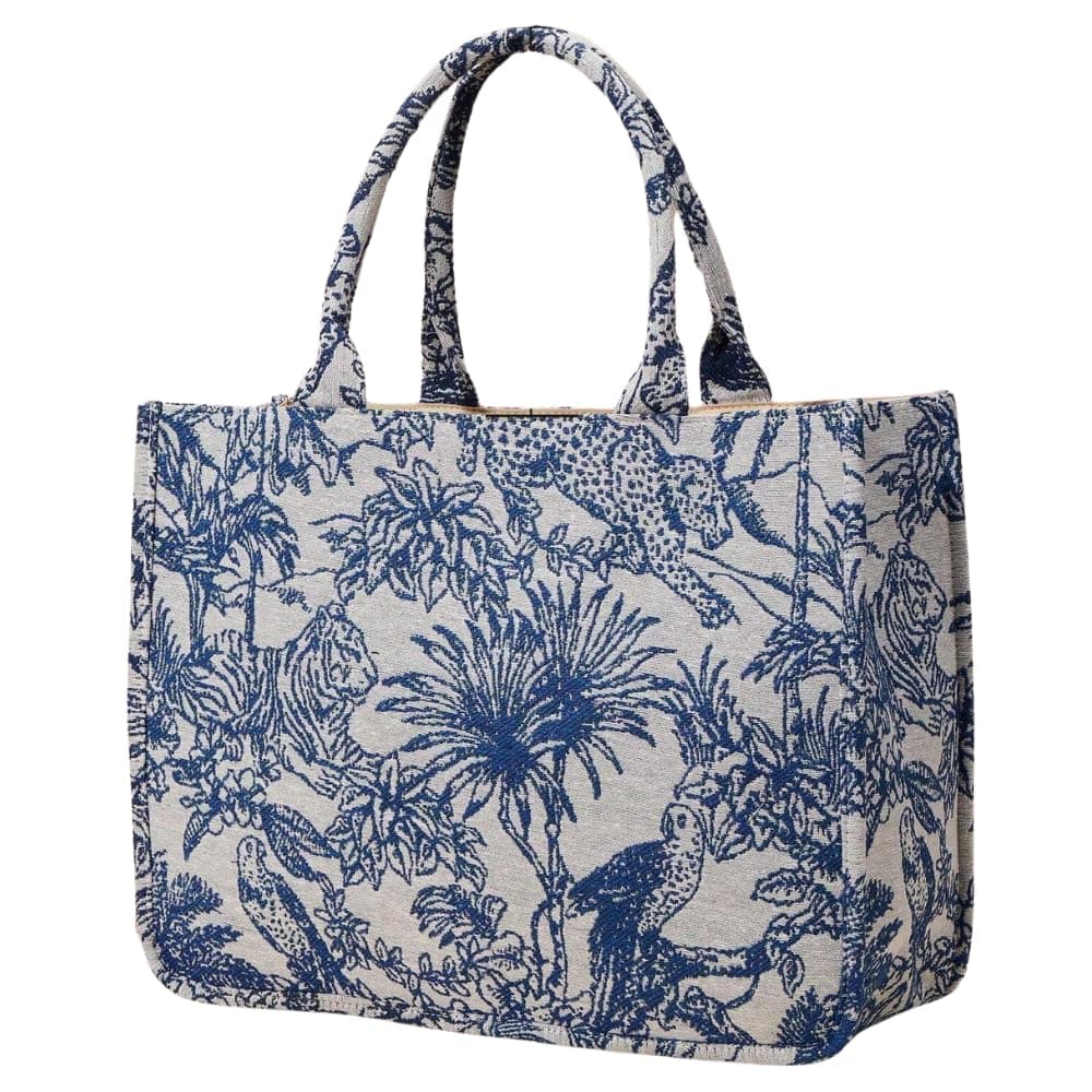 Glowic Totebag | 15 L capacity bag for office, casual and daily use | 1 big compartment and 1 small pocket with zipper clouser | Multicolor cotton fabric bag