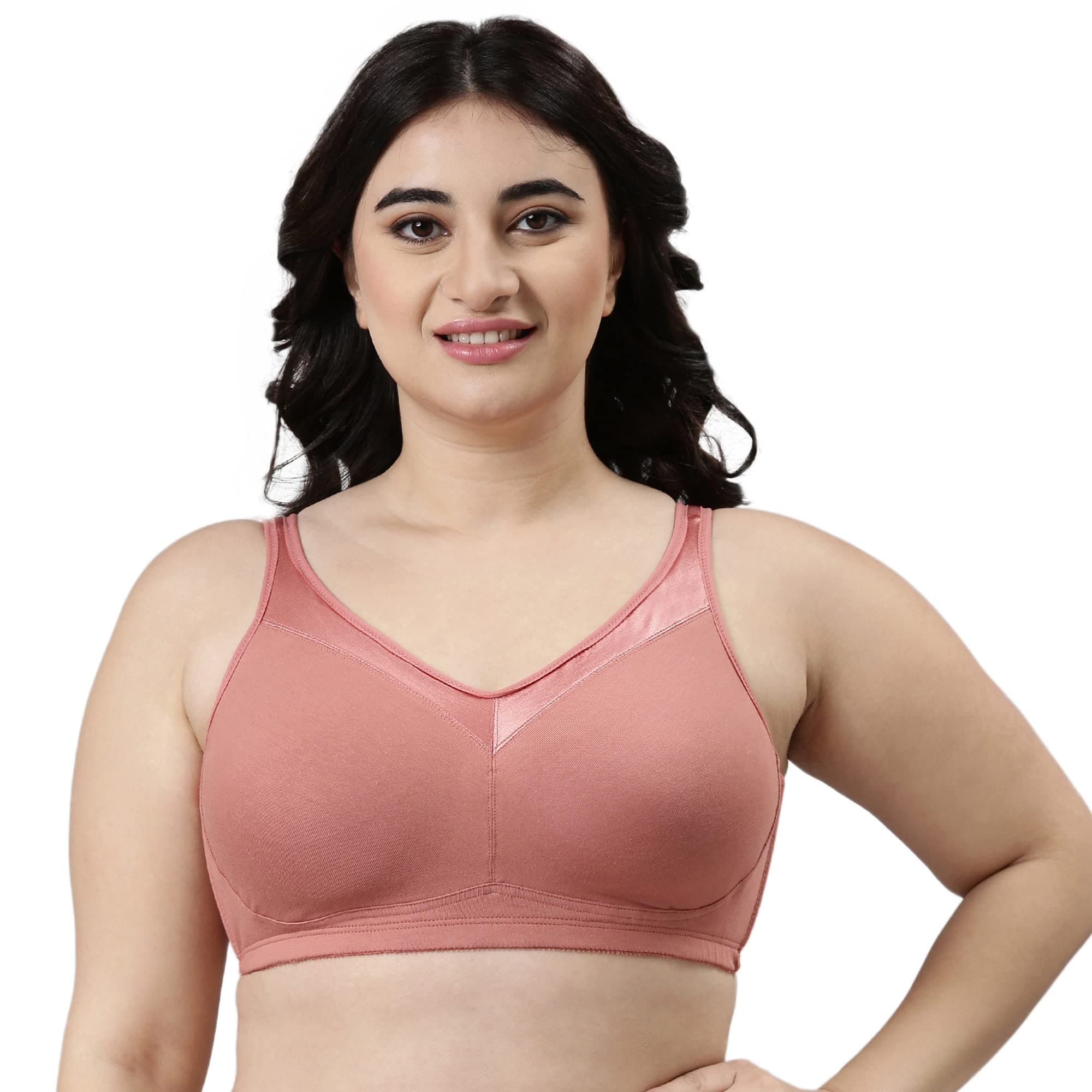 Enamor Full Support Super Lift Women's Cotton Everyday Minimizer Bra - Non Padded, Wirefree, Full Coverage - A112 (Available in Plus Sizes)