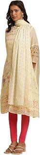W for Woman W Women Yellow Floral Print Cotton Dupatta